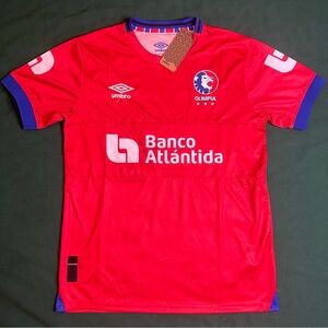 UMBRO OLIMPIA HONDURAS Officially Licensed JERSEY RED SIZE Medium NWT